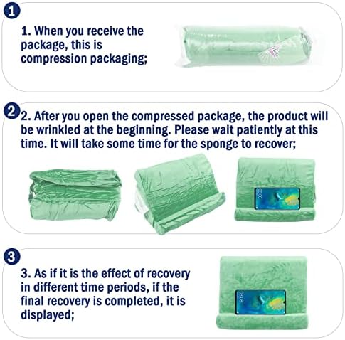 Ultimate Comfort Multi-Angle Tablet Holder and Phone Stand Set – Lightweight and Sturdy Design with Storage Pocket – Ergonomic Cushion for Enhanced Stability and Versatile Use – Modern Black and Light Green Aesthetic for Stylish Workspaces and On-the-Go Convenience