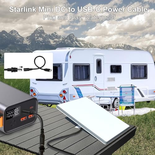 Starlink Mini USB C to DC Power Cable – 20V PD, 10M, Compatible 65W+ PD 20V Protocol Power Supply – Enhanced Compatibility and Speed