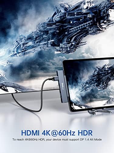 Elevate Your Connectivity: Dockteck 7-in-1 USB C Hub with 4 K 60 Hz HDMI, Lightning-Fast Ethernet, and Advanced Power Delivery – Perfect for Mac Book Air/Pro M1 2020, i Pad Pro 2021, and i Pad mini 6 for Seamless Multitasking and Superior Performance
