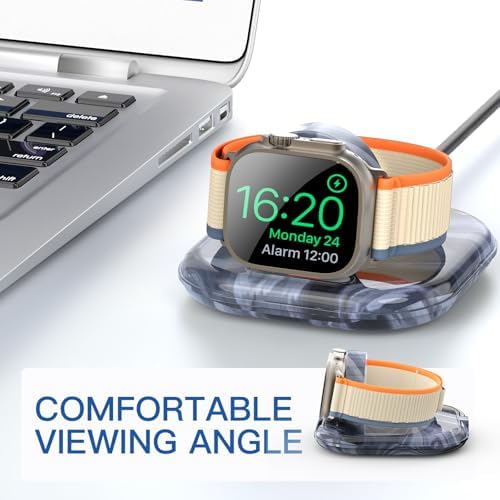 Elevate Your Apple Watch Charging Experience with Our Advanced Magnetic Dock – Ultra-Fast Charging Station for Series 2-10 and Ultra 1 2, Nightstand Mode Functionality, Compact Design for Travel, Superior Stability for Everyday Use, Effortless Power Delivery and Modern Aesthetic