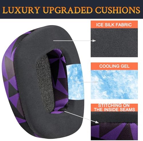 Transform Your Gaming Setup with SOULWIT Cooling-Gel Earpads for Corsair Void Series – Luxurious Ice Silk Fabric for Ultimate Comfort and Superior Sound Enhancement – Perfect Replacement Cushions for Void, Void Pro, Void Elite & Surround Wired/Wireless Gaming Headsets – Striking Red Storm Aesthetic for Unmatched Style and Performance