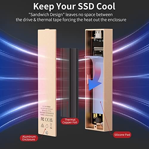Transform Your Data Storage with the SAN ZANG MASTER M.2 SATA SSD Enclosure – Ultra-Fast USB C 3.1 Gen2 to SATA 3.0 (6 Gbps), Supporting 2280/2260/2242/2230 Drives, Featuring UASP and TRIM for Enhanced Performance, Compact and Portable Design for Effortless File Management, Perfect for Professionals and Everyday Users
