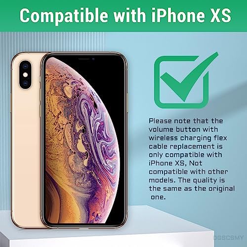Revitalize Your i Phone Xs with Premium Wireless Charging Coil and Volume Button Repair Kit – OEM NFC Chip Flex Cable for Enhanced Functionality and Fast Charging – Comprehensive Toolkit with Mute Key Control Assembly and Durable Metal Bracket – Compatible with Models A1920, A2097, A2098, A2099, A2100 – Ideal for DIY Repairs and Cost Savings