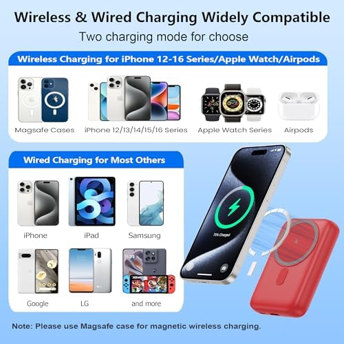 Revolutionary 4-in-1 Magnetic Power Bank – 10,800 m Ah Wireless Charger for i Phone 16/15/14/13/12 & Apple Watch – Compact & Lightweight Design with LCD Display – 25 W Ultra-Fast Charging for Up to 4 Devices – Seamless Compatibility with Mag Safe, Air Pods, and Android Devices – Enhanced Safety Features with Multi-Protection – Ideal for On-the-Go Power Management and Versatile Charging Solutions