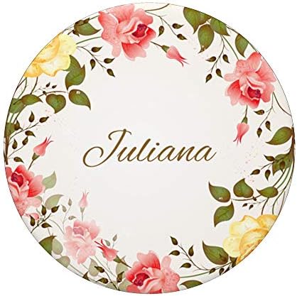 Juliana Name Gift Floral Personalized PopSockets Grip and Stand for Phones and Tablets – Enhanced Compatibility and Speed