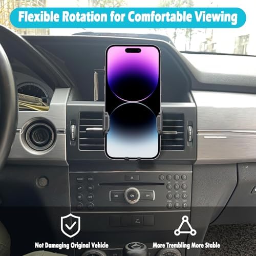 Mercedes Benz GLK350 (2010-2012) Premium Car Phone Holder – 360-Degree Rotating Mount for 4-7 Inch Devices, Thick Case Friendly, Hassle-Free Installation for Maximum Road Safety and Comfort