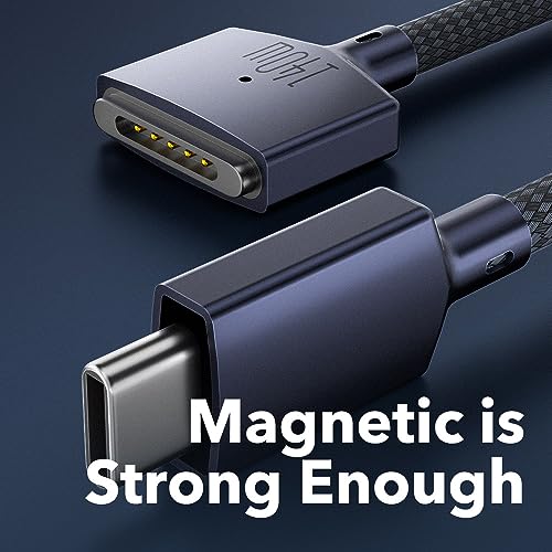 Transform Your Charging Setup with the Slim Q 140 W USB-C Magnetic Charging Cable for Mac Book – 2 m Length, Effortless Magnetic Connection, Premium Durability for Fast and Reliable Power Delivery on the Go and at Your Desk