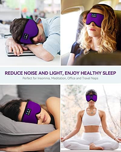 Ultimate Bluetooth Sleep Mask with High-Definition Sound: Perfect for Side Sleepers Seeking Unmatched Comfort and Entertainment – Experience Enhanced Connectivity, Crisp Audio, and Stylish Relaxation for Restful Nights and Mindful Moments – Ideal Gift for Music Lovers and Meditative Souls