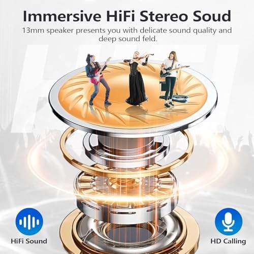 Ultra-Lightweight MOZOTER S8 Mini Wireless Earbuds – Bluetooth 5.3 Headphones with 60 Hours Playtime, Deep Bass Performance, Sweat-Resistant Design in Trendy Purple, Optimal Comfort for Sports & Daily Use