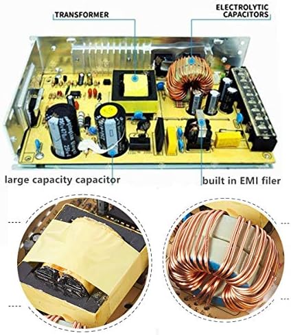 PHEVOS 12 A 5 V Universal Power Supply Adapter – High-Efficiency AC to DC Transformer for Raspberry Pi, CCTV, LED Lighting & Computer Projects – Reliable Power Solution with Safety Features for Enhanced Device Performance and Versatile Applications