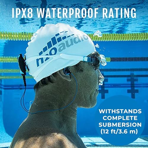 Revolutionize Your Workout with H2 O Audio Surge S+ Waterproof Sport Earbuds – IPX8 Rated, In-Ear Noise Cancelling Design for Athletes – Sweatproof, Short Cord for Unmatched Comfort in Swimming, Running, and Cycling – Compatible with i Pods and MP3 Players for Ultimate Versatility