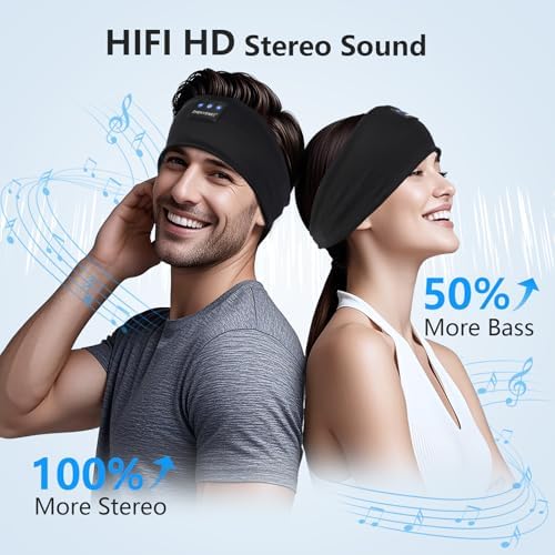 Transform Your Rest with Premium Bluetooth 5.4 Sleep Headphones – Lightweight Headband Design with HD Stereo Sound for Yoga, Jogging, and Travel – Ultimate Comfort and Insomnia Relief Gift in Stylish Gray – Seamless Connectivity and Versatile Use for Active Lifestyles