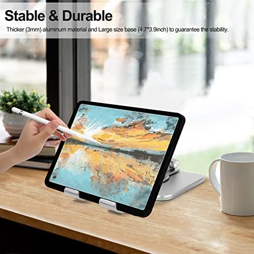 Premium Aluminum 360° Rotating Adjustable Cell Phone Stand – Heavy-Duty, Foldable Design for 4-12.9 Inch Smartphones & Tablets – Stylish Red Finish for Home & Office Use – Enhance Productivity & Comfort with Ergonomic Viewing Angles