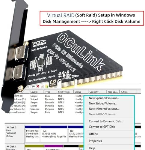 Elevate Your Computing Power: Cablecc SFF-8612 Oculink to M.2 NVMe PCIe SSD Enclosure Adapter for 2280 SSDs – Ultimate Speed and Compatibility Upgrade for Your Mainboard