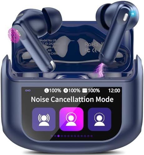 Thunelec Star Sand Purple Wireless Earbuds – Premium Bluetooth 5.4 Headphones with 48-Hour Battery, Advanced ANC/ENC Noise Cancellation, IPX7 Waterproof Protection, Touch Control, and Customizable EQ Modes for Ultimate Sound Experience in Any Environment