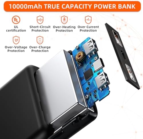 Ultimate 10,000 m Ah Dual USB Power Bank for Heated Clothing – Fast Charging Portable Battery Pack for Jackets, Vests, and More – Stay Warm and Connected Anywhere!
