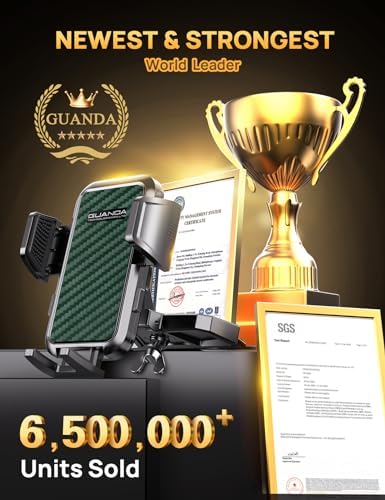 Universal CD Slot Car Phone Mount by GUANDA TECHNOLOGIES – Premium Adjustable Anti-Slip Holder for i Phone & Android Devices with Versatile Air Vent Clip for Safe Navigation and Enhanced Accessibility