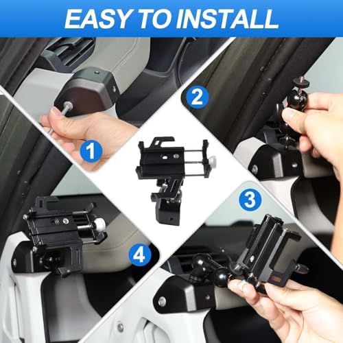 Phone Holder Compatible with Land Rover Defender 90 110 130 2020-2023, 360° Adjustable Dash Left Side Phone Mount Holder for All Smartphones (Style B) – Enhanced Compatibility and Speed