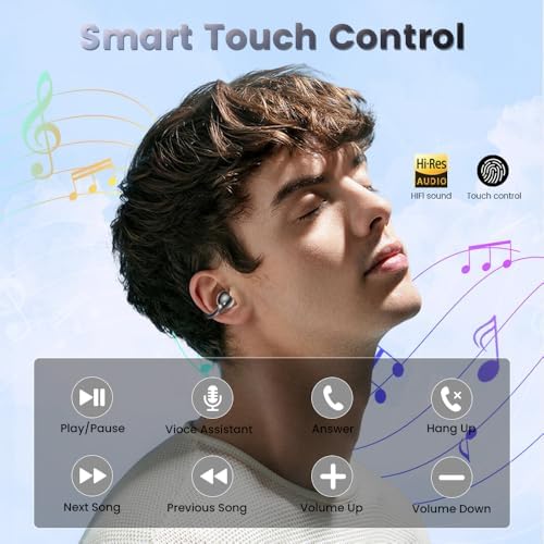 Elevate Your Audio Experience with Cutting-Edge Open Ear Clip Bluetooth 5.4 Earbuds – Ergonomic, IPX7 Waterproof Wireless Headphones Featuring 36-Hour Playtime, Built-In Microphone, and Stylish Purple Design for Active Lifestyles and Ultimate Comfort – Ideal for i OS & Android Users