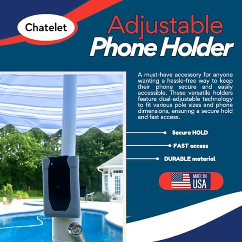 Versatile Strap-On Phone Mount for Outdoor Adventures | Universal Holder for Boats, Golf Carts, Strollers & More | Made in USA (Black) – Ultimate Durability and Convenience