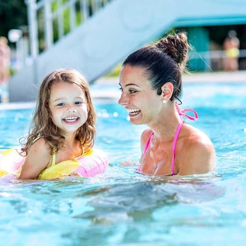 Unleash Your Underwater Soundtrack: Advanced Bluetooth 5.3 Bone Conduction Headphones with IP68 Waterproof Rating and 32 GB MP3 Player – Ultra-Light Open Ear Design for 12-Hour Playtime, Ideal for Swimming and Safety Enthusiasts