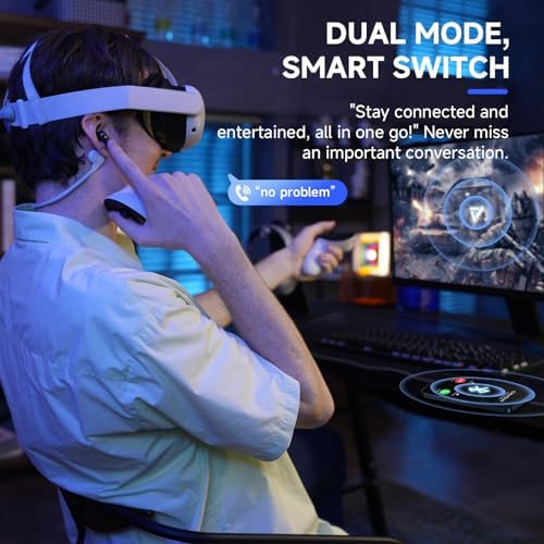 Vega T1 Wireless Gaming Earbuds – Revolutionize Your Play with 25 ms Low-Latency Audio, Seamless 2.4 GHz Bluetooth for PS5/4, Meta Quest Series, Steam Deck, and PC – Ultimate Comfort and Performance with USB-C Dongle Included