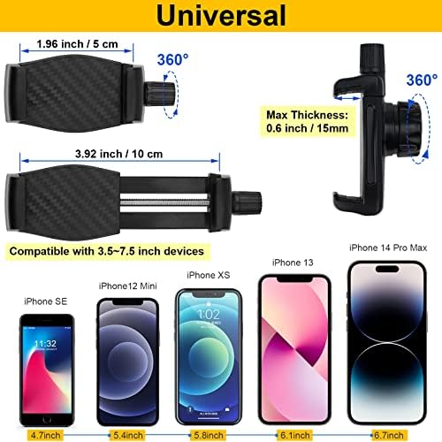 Versatile 360° Adjustable Tablet Holder for Treadmills, Spin Bikes, Strollers, and More – Compatible with 7-12.9″ i Pads, Nexus, Fire HD, e-Books, LG G, and Switch – Enhance Your Workout and Leisure Experience with Secure, Stable Mounting Solutions