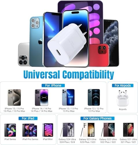 30 W USB-C Power Delivery Dual-Pack Fast Charging Wall Adapter – Optimal Quick Charge Solution for i Phone 16, i Pads, Galaxy S24 | Compact Design with Overheat Protection for Safe and Efficient Powering
