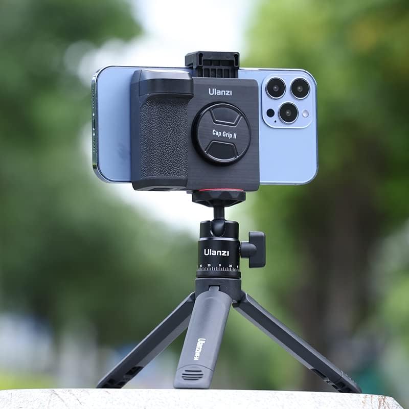 Transform Your Smartphone Into a Professional Camera with the ULANZI CG-02 Grip Holder: Ultimate Stability, Remote Shutter Functionality, and Integrated Fill Light for i Phone 16, 15, 14 Pro Max – Essential Handheld Tripod Mount for Flawless Photography and Video Creation