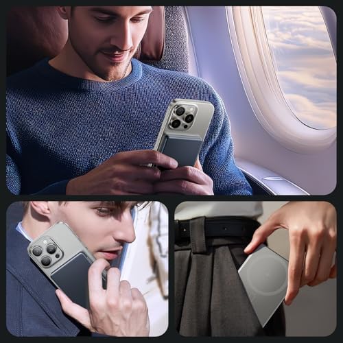 Ultra-Slim 5000 m Ah Magnetic Power Bank with Built-In USB-C Cable – 22.5 W Fast Charging Solution for i Phone 16/15/14/13, Samsung Galaxy, and Android Devices – Lightweight Design, Smart Thermal Regulation, and Universal Compatibility for Effortless On-the-Go Charging
