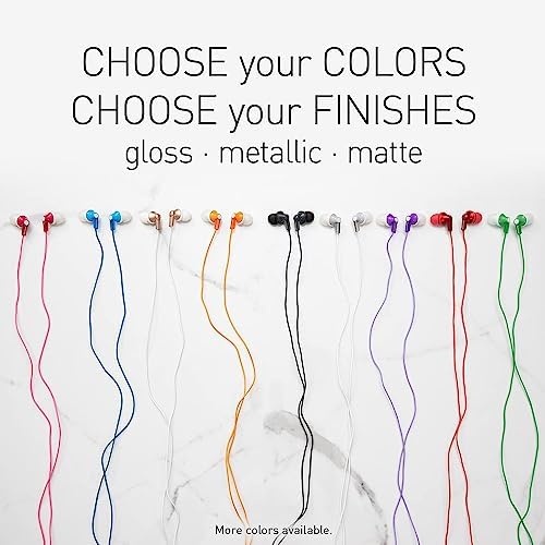 Panasonic Ergo Fit Wired Earbuds with Microphone – Superior Sound Quality with Ergonomic Comfort, Universal 3.5 mm Jack Earphones for Phones and Laptops in Stylish Metallic Purple – Custom-Fit Earpieces (S/M/L) for Optimal Audio Experience and Hands-Free Calls – RP-TCM125-VA