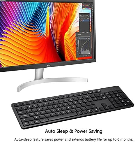 Upgrade Your Workspace with the Harburfine Silent Wireless Keyboard – Full-Size 106-Key USB Keyboard for Windows, Chrome & More – Ergonomic Design for Comfort & Enhanced Productivity – Quiet Key Presses for Distraction-Free Typing – Perfect for Office & Home Use