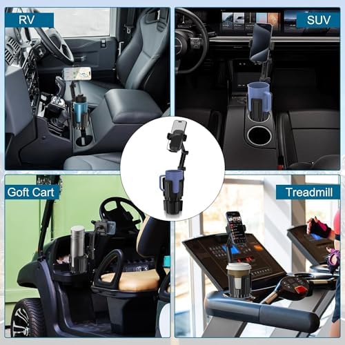 Versatile 2-in-1 Car Cupholder Phone Holder Mount – Securely Fits 4-7″ Smartphones with Expandable Base and 360° Rotating Neck for Ultimate Convenience – Perfect for Navigation and Hands-Free Calls – Durable Design for Long Journeys – Universal Compatibility with Most Beverage Bottles – Essential Vehicle Accessory for Enhanced Driving Experience