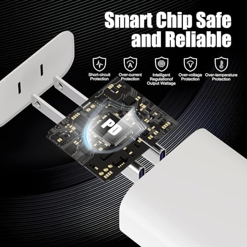 Rapid Charge Dual-Port 20 W USB C Adapter with 10 FT Cable – Essential Fast Charging Hub for i Phone 16 Series, i Pad Pro & Samsung Galaxy – Compact Travel-Friendly Power Solution for Multi-Device Use