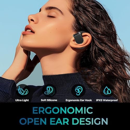 Xtream T4 Open-Ear Bluetooth Earbuds – Experience Unmatched Comfort and Superior Sound with Portable Charging Case for an Active Lifestyle and Enhanced Awareness