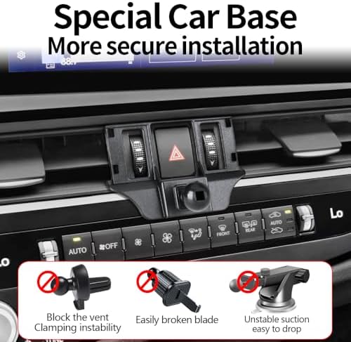 Lexus ES 350 & ES 300 h Custom-Fit Car Phone Holder (2013-2018) – Premium Dashboard Mobile Phone Mount for Safe Navigation & Hands-Free Calls – Enhanced Stability & Easy Installation – Sleek Auto Accessory for Modern Driving