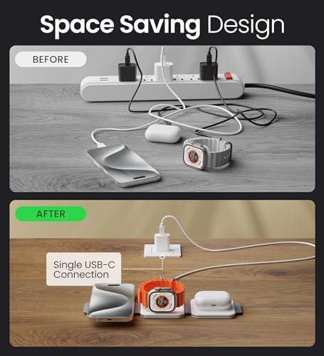 Infina Core 3-in-1 Magnetic Wireless Charging Station for Apple Devices – Ultimate Travel Charger for i Phone 12-16 Pro Max/Plus, Air Pods & Apple Watch – Compact Foldable Design with Rapid Charging and Enhanced Compatibility