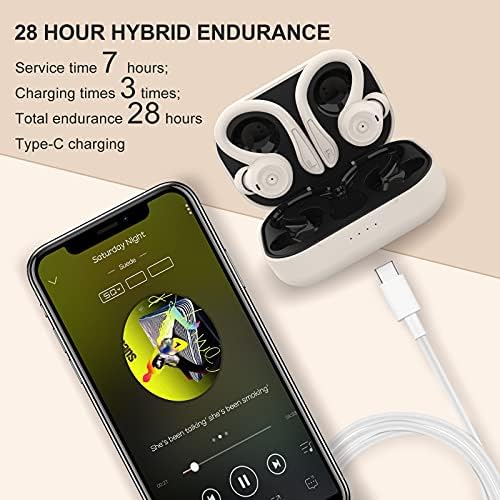 Ultimate Green Wireless Earbuds with Earhooks – Bluetooth 5.1 Noise Cancelling Sports Headphones, Waterproof Design for Secure Fit During Workouts, Compact Earphones for Enhanced Sound Quality and Durability