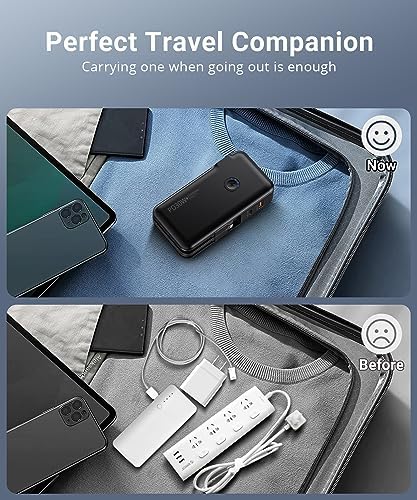 Ultimate 16,000 m Ah Portable Power Bank with Built-in AC Plug – Fast Charging for i Phone & Android Devices, Compact Design for On-the-Go Power Solutions, PD 30 W & QC4.0 Technology for Rapid Device Charging – Your Essential Travel Companion for All Electronics