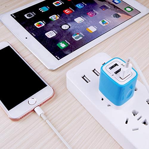 High-Speed 3-Pack Multi-Port Wall Charger – 3.1 A USB Adapter for i Phone 15/14/13/12/11 Pro Max, Samsung Note 20/S22/S21/S20, Kindle Fire – Fast, Safe, and Universal Charging Solution for All USB Devices
