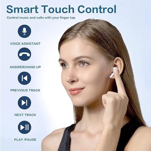 Next-Gen Bluetooth 5.0 Wireless Earbuds with Advanced Active Noise Cancellation – Immerse Yourself in Exceptional 3 D Stereo Audio and Rich Deep Bass – Perfectly Designed for Comfort During Sports and Daily Use – Effortlessly Pairs with Android, Samsung, and Apple Devices for Crystal-Clear Music and Call Clarity
