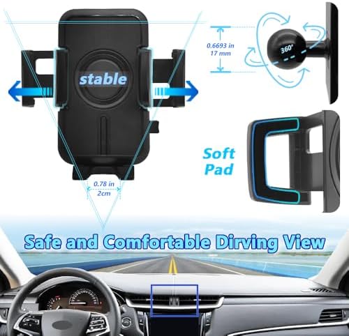 WAAPAK Premium Car Phone Holder Mount for 2013-2019 Cadillac XTS – Sleek Smartphone Cradle with 360° Rotation, Perfect for Navigation & Hands-Free Calls – Durable Design Compatible with Thick Cases, Effortless Installation for Enhanced Driving Safety