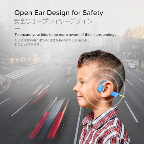Airwaves Toddler Bluetooth Headphones – Open Ear Wireless Design with 85 d B Safe Volume, IPX5 Waterproof Rating, Long Battery Life & Built-in Mic for Kids Aged 3-12 (Pink) – Perfect for Safe Listening & Active Play