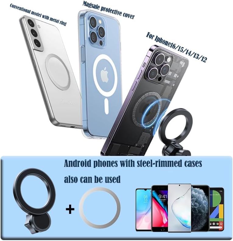 Revolutionary Tesla Model 3 & Model Y Magnetic Phone Mount – Seamless Mag Safe Compatibility for i Phone 16 Pro Max, 15, 14, 13, 12 Mini & All Steel-Rimmed Smartphones – Ultimate Driving Convenience & Safety Enhancement