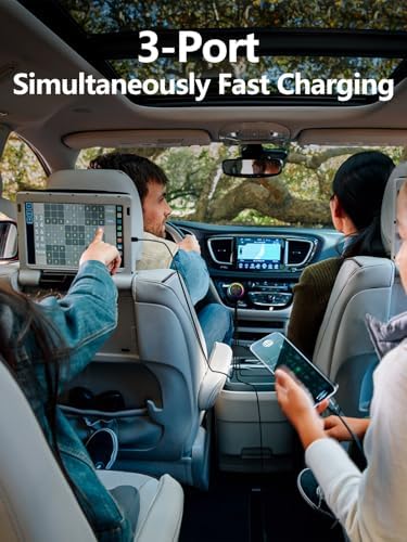 175 W Ultra-Fast Car Charger Adapter – Multi-Device Super Charging Hub for i Phone 16/15/14 Max, Samsung Galaxy S24/23/22, i Pad, Mac Book Pro/Air, and USB-C Laptops – Advanced PD3.1, 140 W Power Delivery, and Intelligent PPS Technology for Rapid Charging on the Go