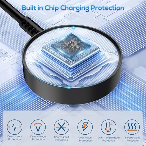 Optimize Your Charging Routine: Premium Non-Slip Charger Dock for Samsung Galaxy Watch 7, Ultra, 6 Classic, 5 & 5 Pro – Durable Silicone Stand with Fast USB-A Cable – Elegant Black Finish Perfect for Home and Office Decor – Ultimate Stability and Style for Smartwatch Enthusiasts