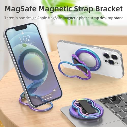 Elevate Your Smartphone Experience with RESPECTED-BRO 4-in-1 Magnetic Phone Grip Stand – Ultimate Kickstand, Secure Finger Strap, and Universal Compatibility for i Phone & Android (Silver) – Perfect for Hands-Free Convenience and Enhanced Usability