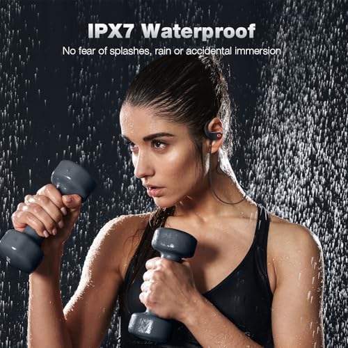 Boean IPX7 Waterproof Bluetooth Earbuds – 16-Hour Long Battery Life Wireless Sports Headphones with Advanced Noise Isolation and Ergonomic Comfort for Active Lifestyles and Uninterrupted Audio Enjoyment