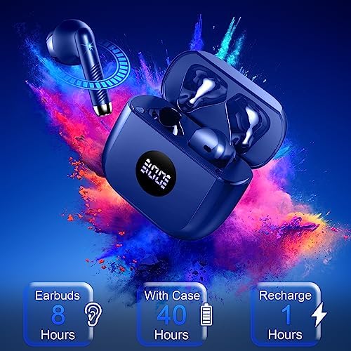 Unleash Premium Sound with Jxrev 2025 Wireless Earbuds – Advanced Bluetooth 5.4 Tech for Effortless Connectivity, Hi-Fi Stereo Audio for Unmatched Clarity, IP7 Waterproof Design for Ultimate Protection, 40-Hour Playtime for All-Day Listening, Enhanced 4-Mic Noise Cancellation for Crystal-Clear Calls, LED Battery Life Indicator for Convenience, Perfect for Active Lifestyles and Daily Use