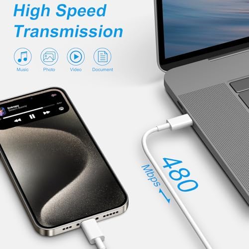 Power Up Anywhere: 3-Pack 10 FT Fast Charging Bundle for i Phone 16 & 15 with 20 W USB-C Charger Blocks and Durable Type C to C Cables – Ultimate Solution for i Pad Pro and Mobile Devices at Home, Office, and Travel – Superior Speed, Versatile Compatibility, and Lightweight Design for Effortless Charging and Convenience